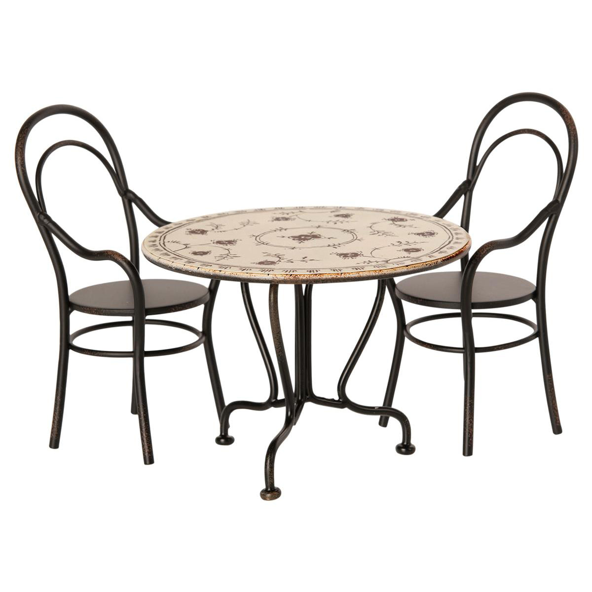 Maileg Miniature Dining Table Set with 2 Chairs